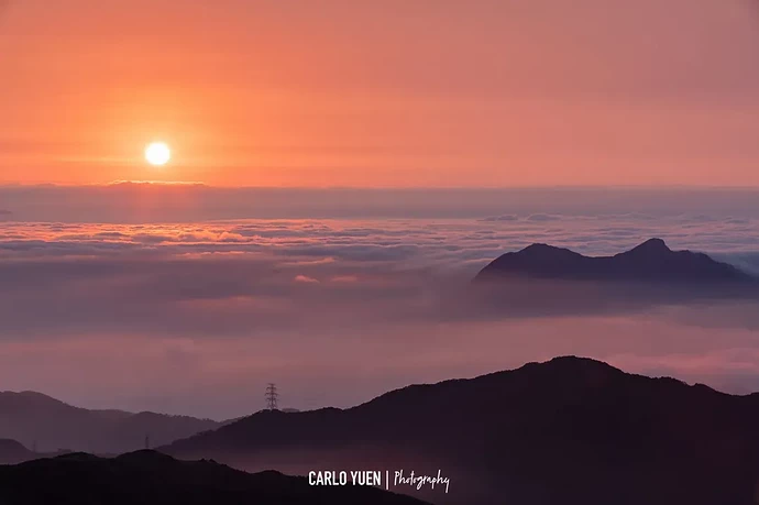 日出-大帽山（拍摄于2019年4月，春天）