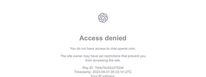 出现这个提示表明您使用的 VPN 不在 OpenAI 服务范围或被封