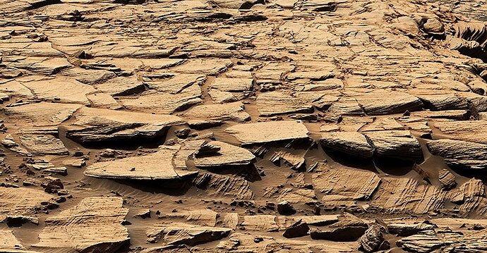 采集样本的火星景观的一部分 by NASA/加州理工-JPL/MSSS
